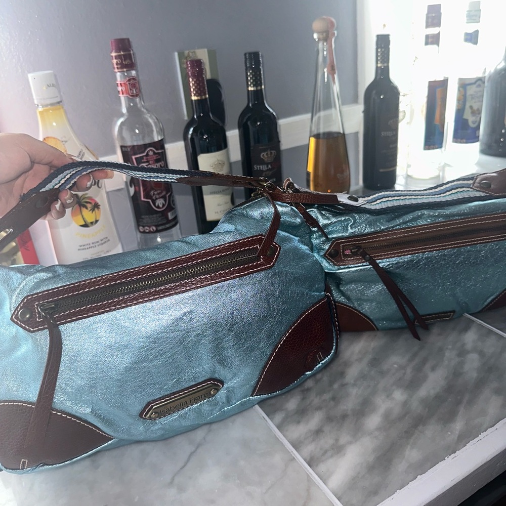Isabella fiore Stylish Blue and Brown Men's Bag Neww‼️‼️‼️